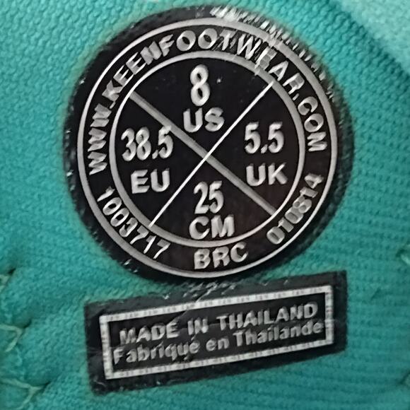 Keen Whisper Closed Toe Hiking Sandals in Gray/Teal Women's US 8 Fisherman Style - Picture 7 of 8